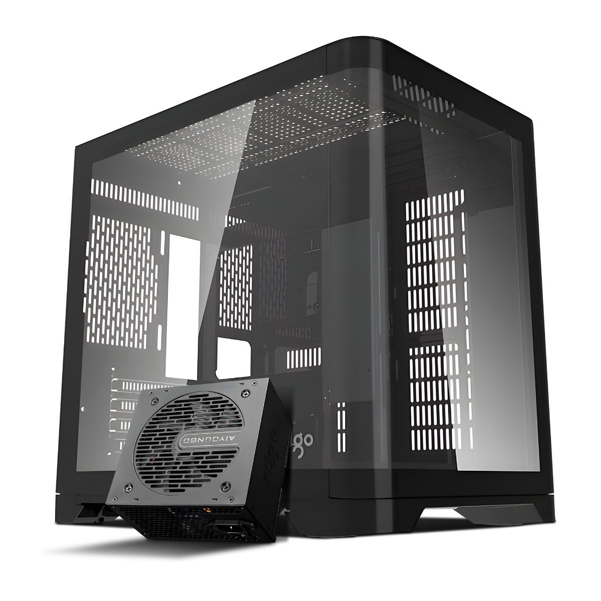 Gabinete Gamer Aigo Darkflash Arc1 Mini, Mid-Tower, Preto + Fonte Aigo Darkflash 550W