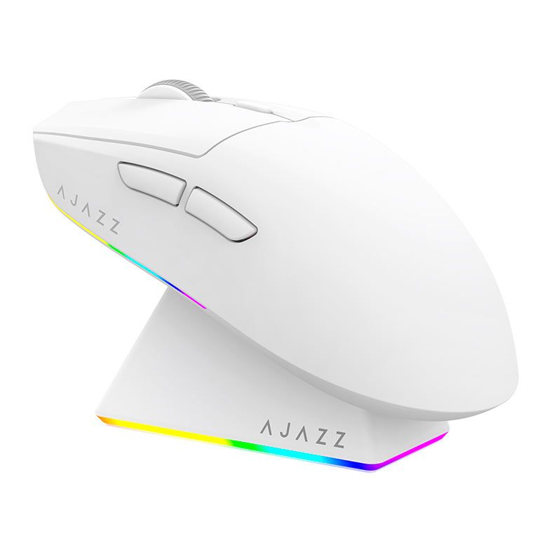 OPENBOX Mouse Gamer Ajazz AJ139 V2 MC, 24000DPI, 6 Botoes, Tri-Mode, Branco, AJ139V2-MC-WH