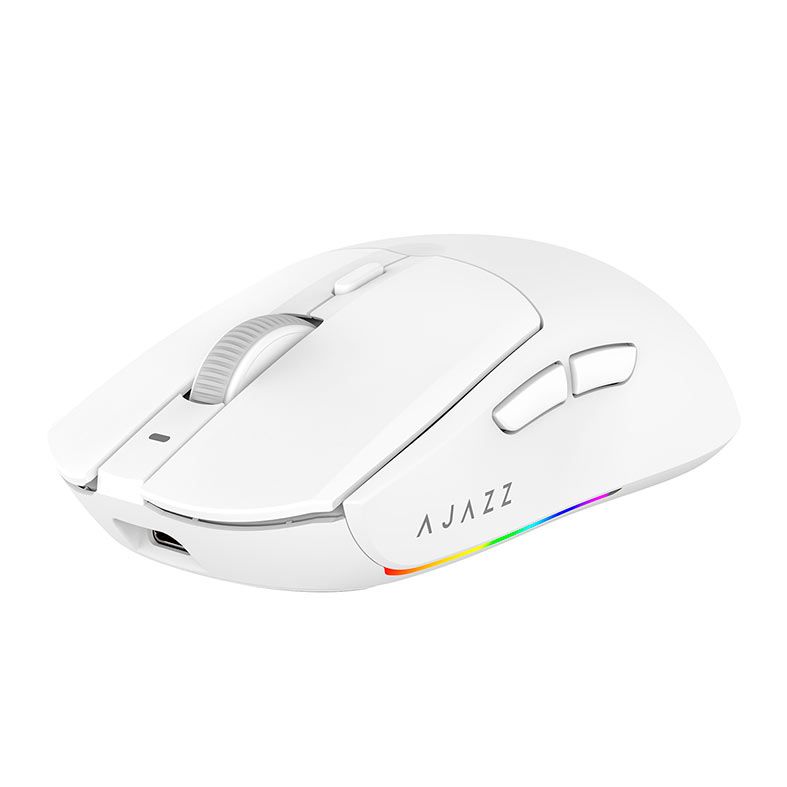 OPENBOX Mouse Gamer Ajazz AJ139 V2 MC, 24000DPI, 6 Botoes, Tri-Mode, Branco, AJ139V2-MC-WH