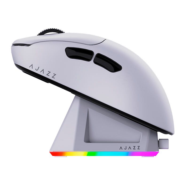 Mouse Gamer Ajazz AJ179P MC, 12000DPI, 6 Botoes, Tri-Mode, Branco, AJ179P-MC-WH
