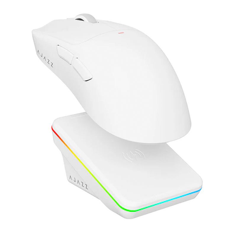 Mouse Gamer Ajazz AJ200, 24000DPI, 5 Botoes, Tri-Mode, Branco, AJ200-NL-AI-MC-DOC-WH