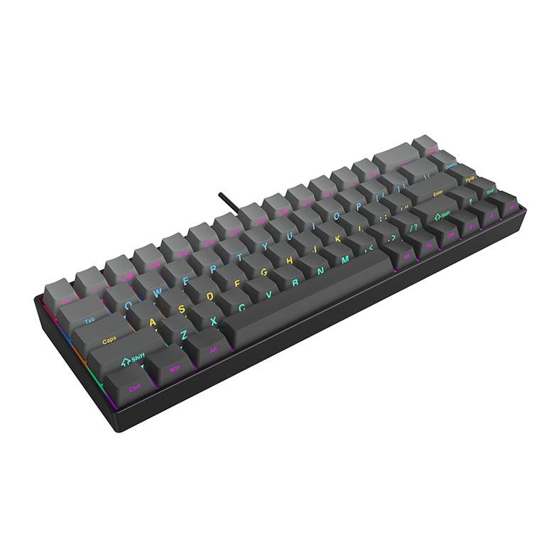 Teclado Mecanico Ajazz AK680, Rainbow, Switch Marrom, Gradiente Cinza, AK680-GG