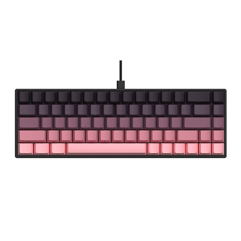Teclado Mecanico Ajazz AK680, Rainbow, Switch Marrom, Gradiente Pink, AK680-GP