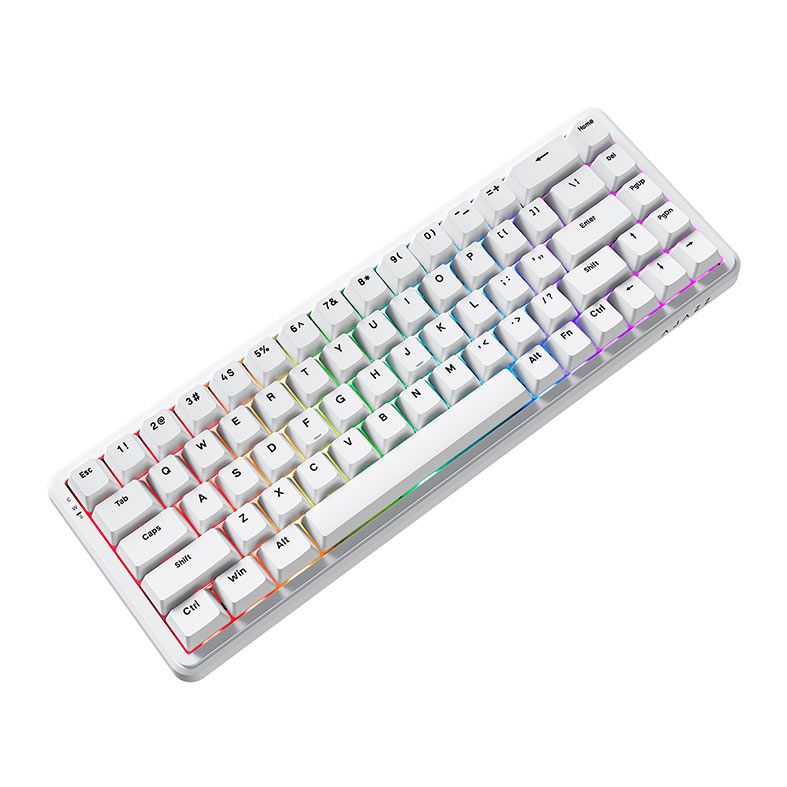 Teclado Magnetico Ajazz AK680 Max HE, RGB, Switch Magnetic Rice, Branco, AK680-MAX-WH