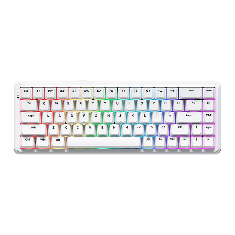 Teclado Magnetico Ajazz AK680 Max HE, RGB, Switch Magnetic Rice, Branco, AK680-MAX-WH