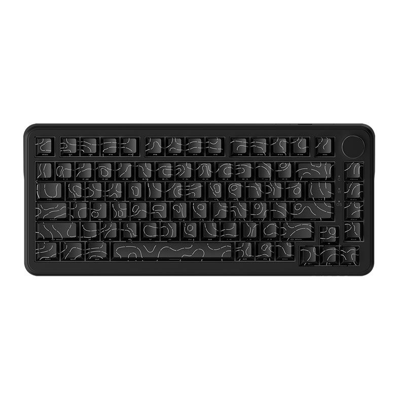 OPENBOX Teclado Magnetico Ajazz AK820 MAX HE, RGB, 75%, Switch Hall Effect, Contour Line Black, AK820MAX-CLBK