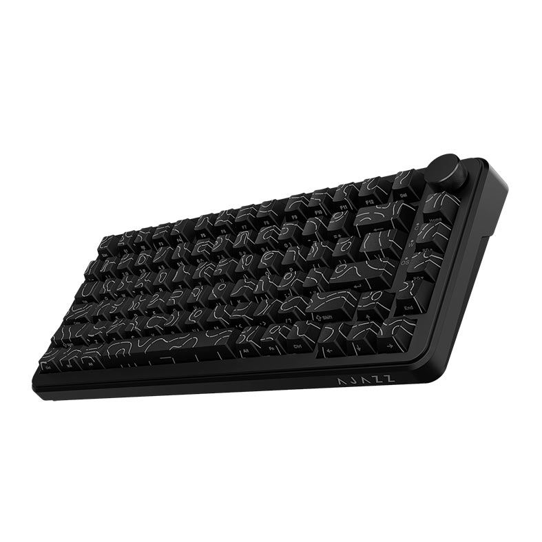 OPENBOX Teclado Magnetico Ajazz AK820 MAX HE, RGB, 75%, Switch Hall Effect, Contour Line Black, AK820MAX-CLBK