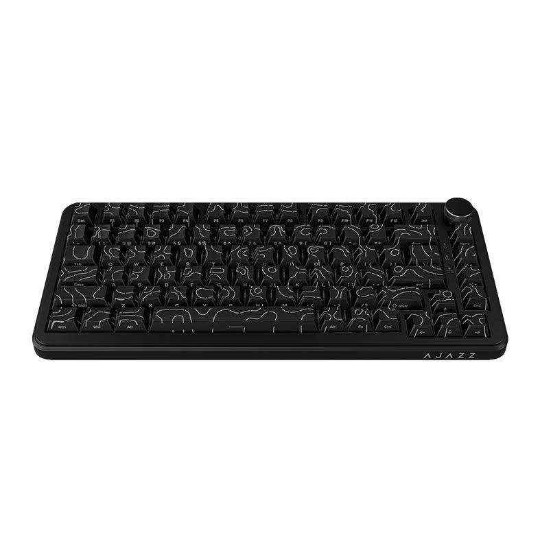 OPENBOX Teclado Magnetico Ajazz AK820 MAX HE, RGB, 75%, Switch Hall Effect, Contour Line Black, AK820MAX-CLBK
