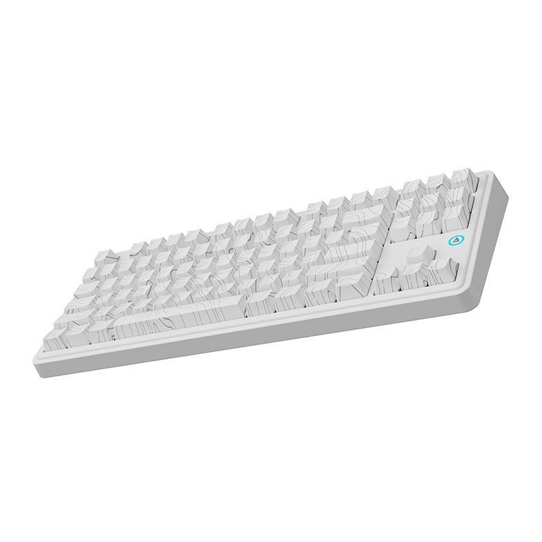 Teclado Mecanico Ajazz AK870 Plus, RGB, Switch Avocado, Tri-Mode, Contourns White, AK870PLUS-WH