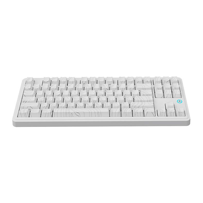 Teclado Mecanico Ajazz AK870 Plus, RGB, Switch Avocado, Tri-Mode, Contourns White, AK870PLUS-WH