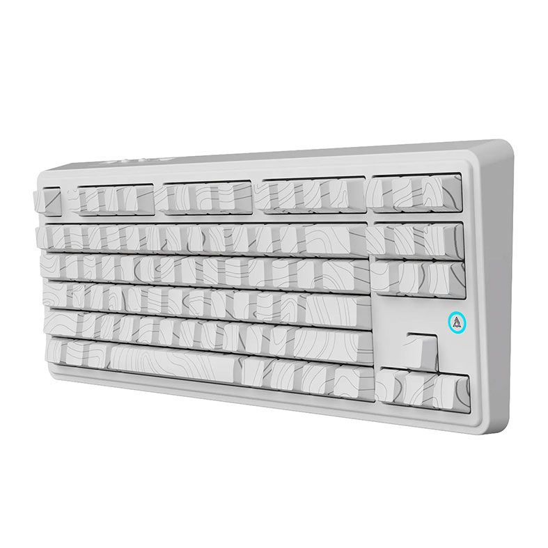 Teclado Mecanico Ajazz AK870 Plus, RGB, Switch Avocado, Tri-Mode, Contourns White, AK870PLUS-WH