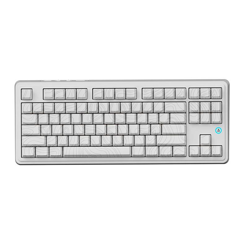 Teclado Mecanico Ajazz AK870 Plus, RGB, Switch Avocado, Tri-Mode, Contourns White, AK870PLUS-WH