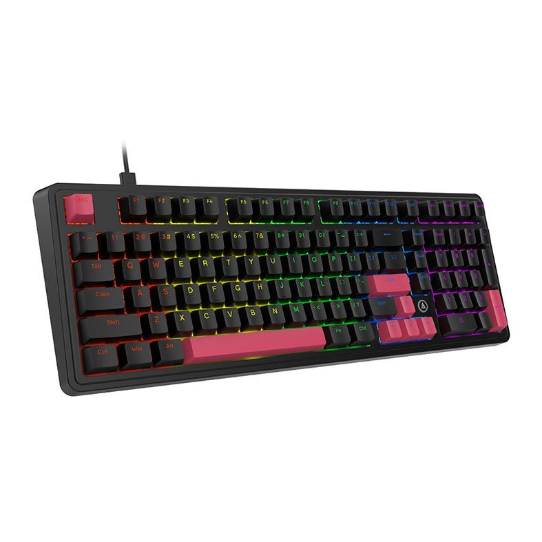 Teclado Mecanico Ajazz AK980, Rainbow, Switch Vermelho, Tri-Mode, Black Red, AK980-BR