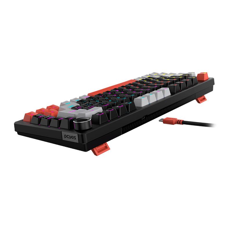 Teclado Mecanico PCYES Arkeum, 75%, Rainbow, ABNT2, Switch Blue, Preto, AKBV75BBR