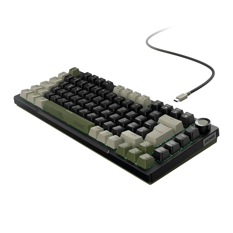 Teclado Mecanico PCYES Arkeum, 75%, Led, ABNT2, Switch Blue, Cammo Edition, AKCM75BBR