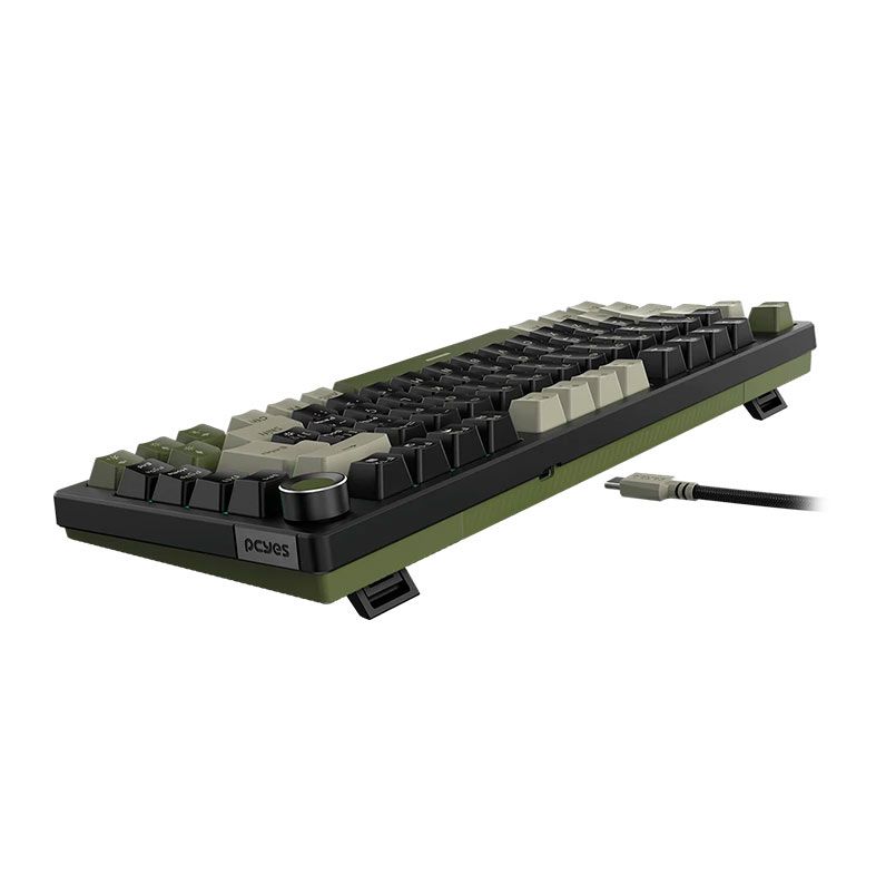 Teclado Mecanico PCYES Arkeum, 75%, Led, ABNT2, Switch Blue, Cammo Edition, AKCM75BBR