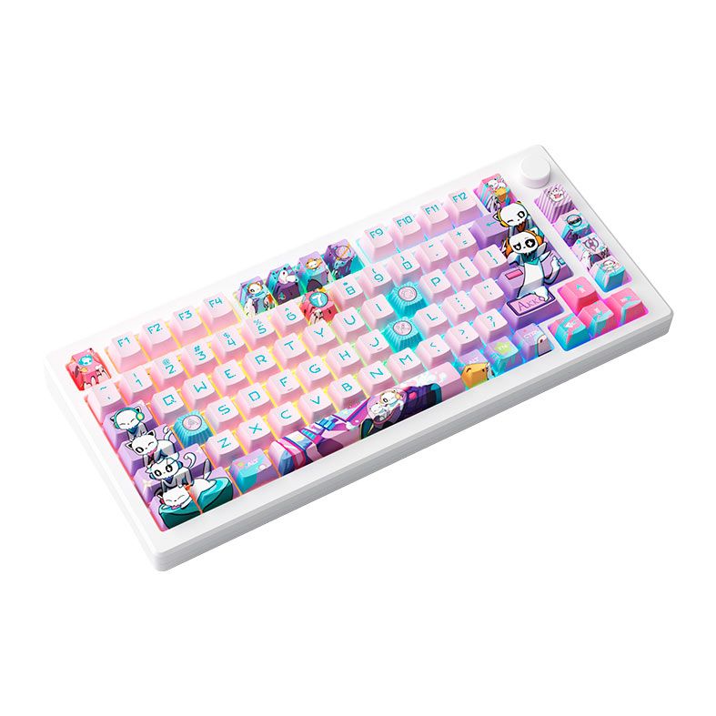 Teclado Mecanico Gamer Akko MOD 007 PC 7 Aniversario, RGB, Bluetooth, Switch Yellow Magnetic, AKKO-007PC-ANIVERSARIO