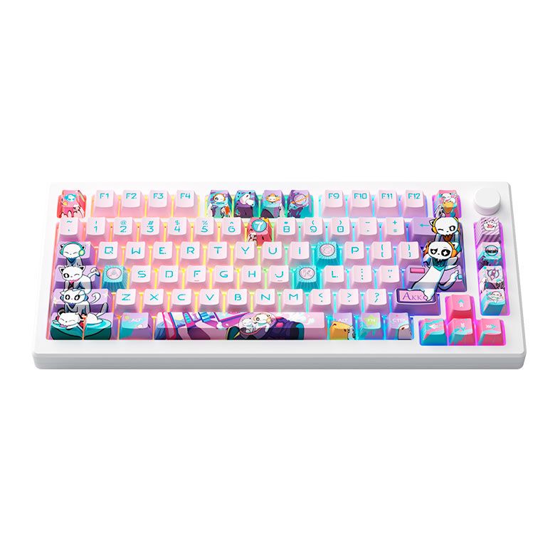 Teclado Mecanico Gamer Akko MOD 007 PC 7 Aniversario, RGB, Bluetooth, Switch Yellow Magnetic, AKKO-007PC-ANIVERSARIO