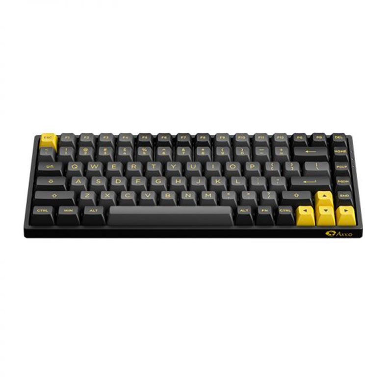 Teclado Mecanico Gamer Akko 3084B Plus Multi Modes, RGB, Switch Akko Princess, Black e Gold, AKKO-3084B-PLUS-BK