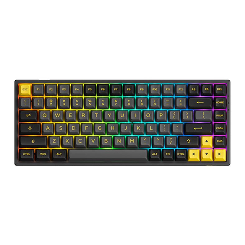 Teclado Mecanico Gamer Akko 3084B Plus Multi Modes, RGB, Switch Akko Princess, Black e Gold, AKKO-3084B-PLUS-BK
