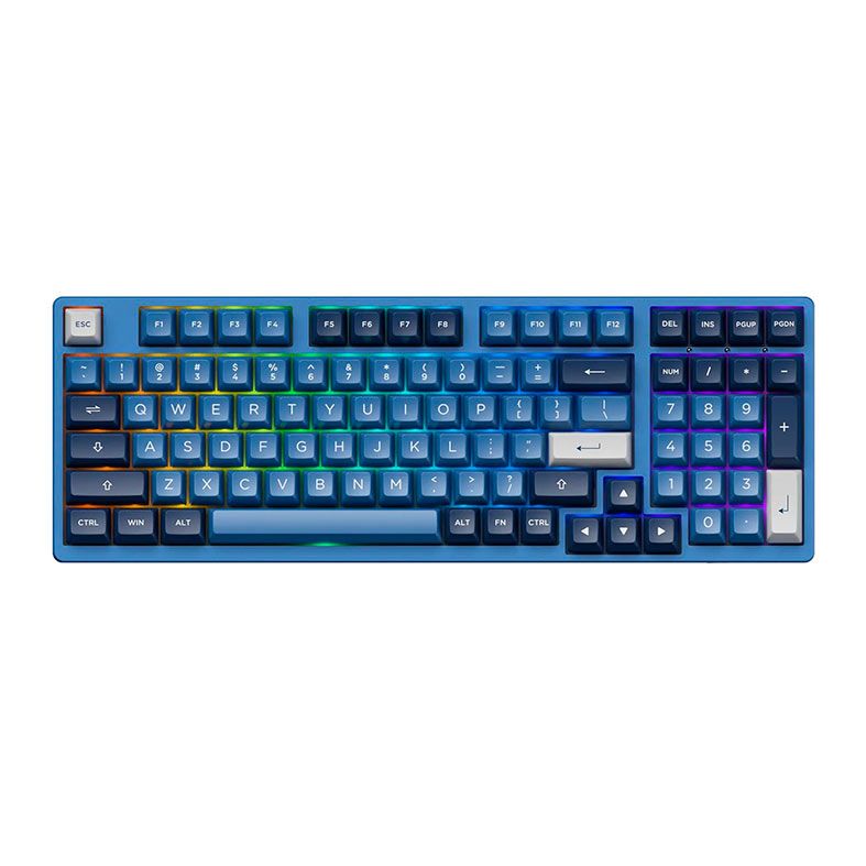 Teclado Mecanico Gamer Akko 3098B, RGB, Bluetooth, Switch Cream Blue, AKKO-3098B-BLUE