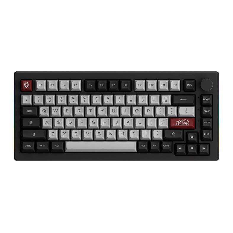 Teclado Mecanico Gamer Akko 5075B PLUS-S Dracula Castle, RGB, Bluetooth, Switch Akko Cream Blue, AKKO-5075B-DC-BLUE