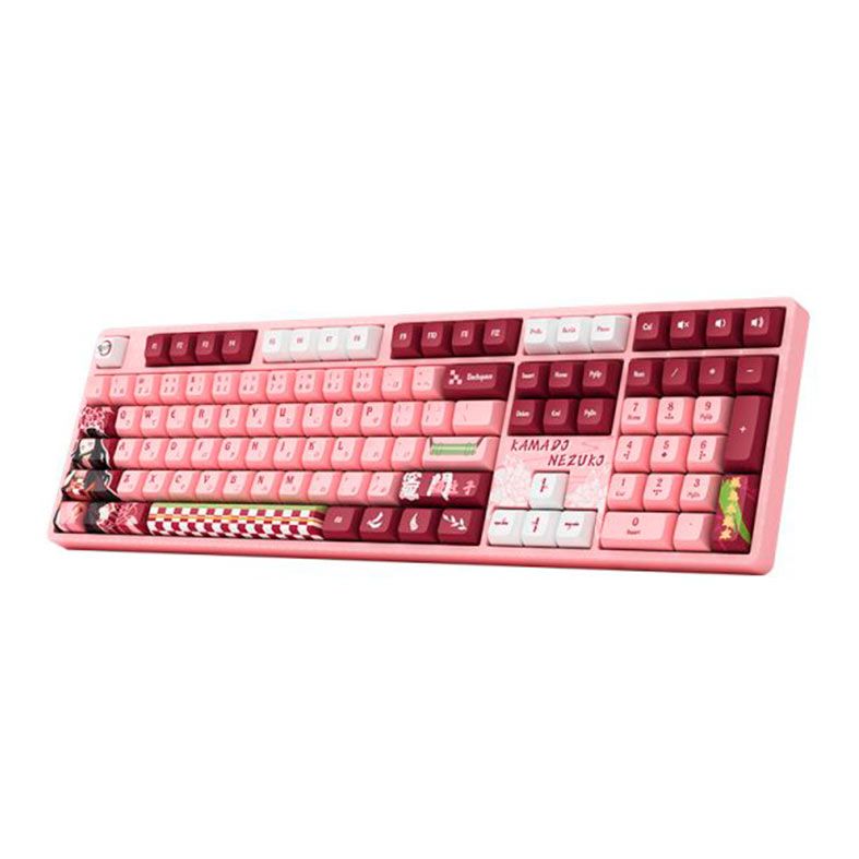 Teclado Mecanico Gamer Akko 5108B Plus Nezuko, RGB, Wireless, Switch Cream Yellow, AKKO-5108B-NEZUKO