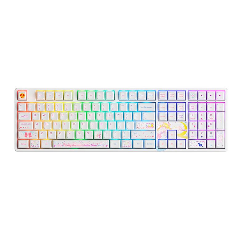 Teclado Mecanico Gamer Akko 5108B Plus Sailor Moon Crystal, RGB, Wireless, Switch Gateron Pink, AKKO-5108B-SAILORMOON