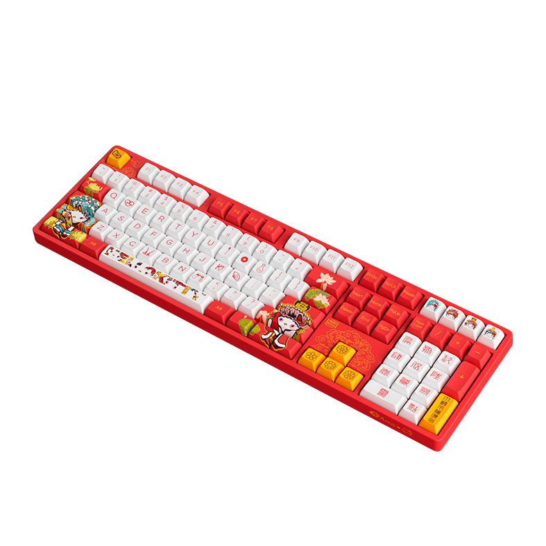 Teclado Mecanico Gamer Akko 5108S Hello Kitty CS, RGB, Switch Akko Sakura, Branco e Vermelho, AKKO-5108S-HELLOK-A