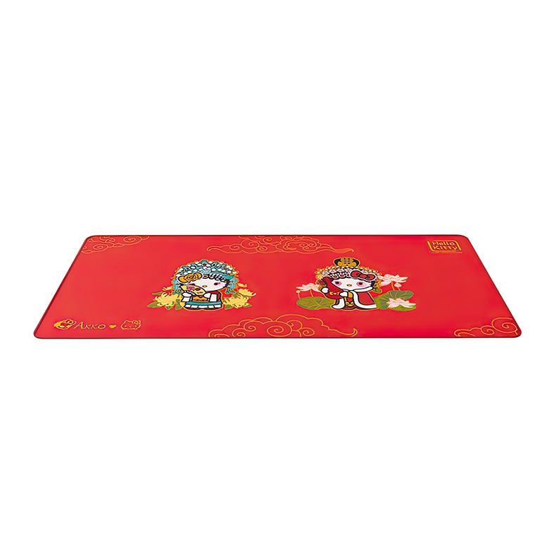 Mousepad Akko Hello Kitty, Extra Grande, 900x400x4mm, vermelho, AKKO-HELLOK-B