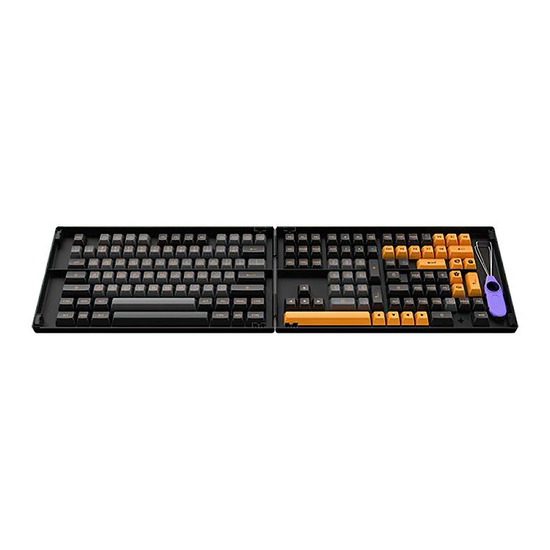 Conjunto de Teclas Akko ASA Profile, PBT Double Shot, Black e Bronze, AKKO-KEYCAP-BK-BZ