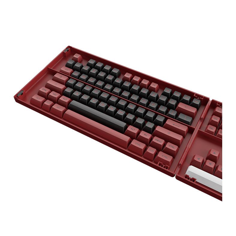 Conjunto de Teclas Akko ASA Profile, PBT Double Shot, Bred, AKKO-KEYCAP-BRED