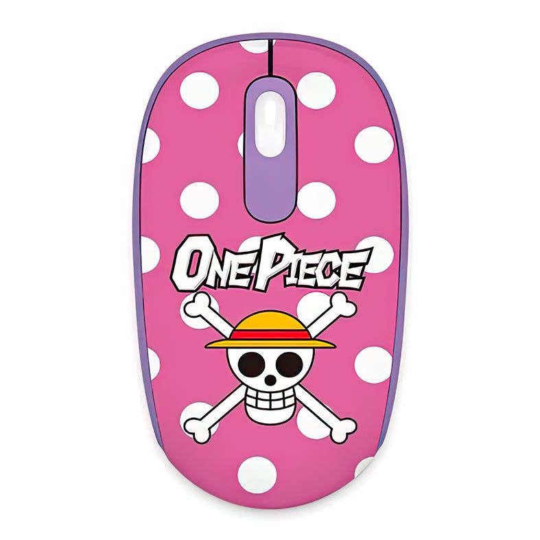 Mouse Gamer Akko One Piece Smart 1, Wireless, 1200DPI, 3 Botoes, AKKO-ONEPIECE-ROSA