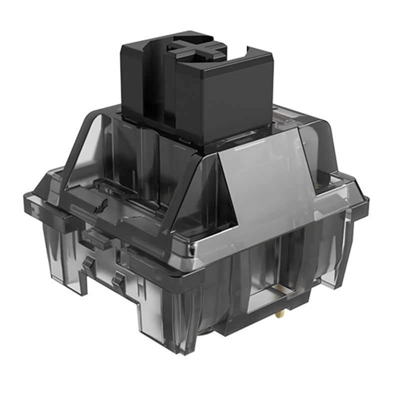 Switch Para Teclado Akko Mecânico Linear, 45 Pecas, Lubrificado, Jelly Black, AKKO-SWITCH-BLK