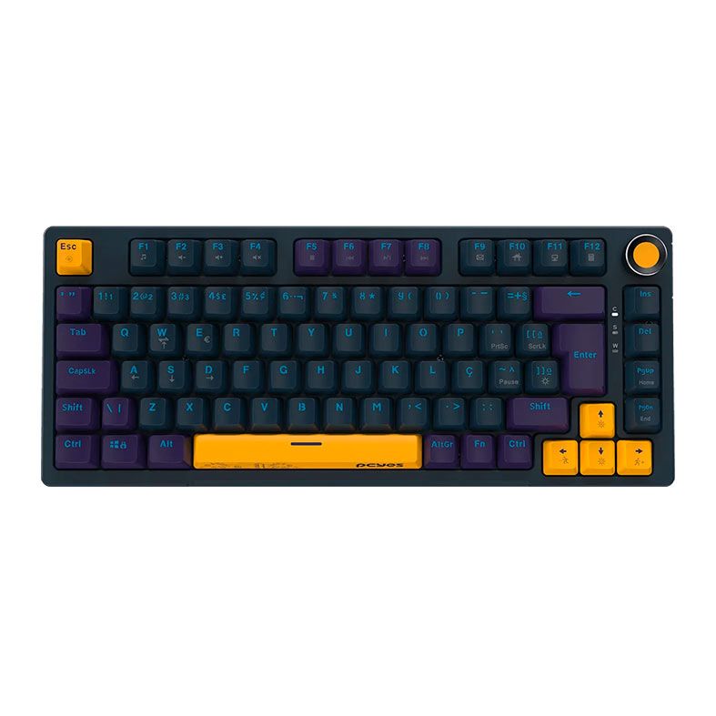 Teclado Mecanico PCYES Arkeum, 75%, Led, ABNT2, Switch Blue, Sunset Edition, AKSS75BBR