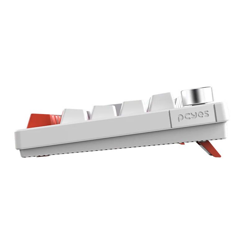 Teclado Mecanico PCYES Arkeum, 75%, Rainbow, ABNT2, Switch Blue, Branco, AKWG75BBR