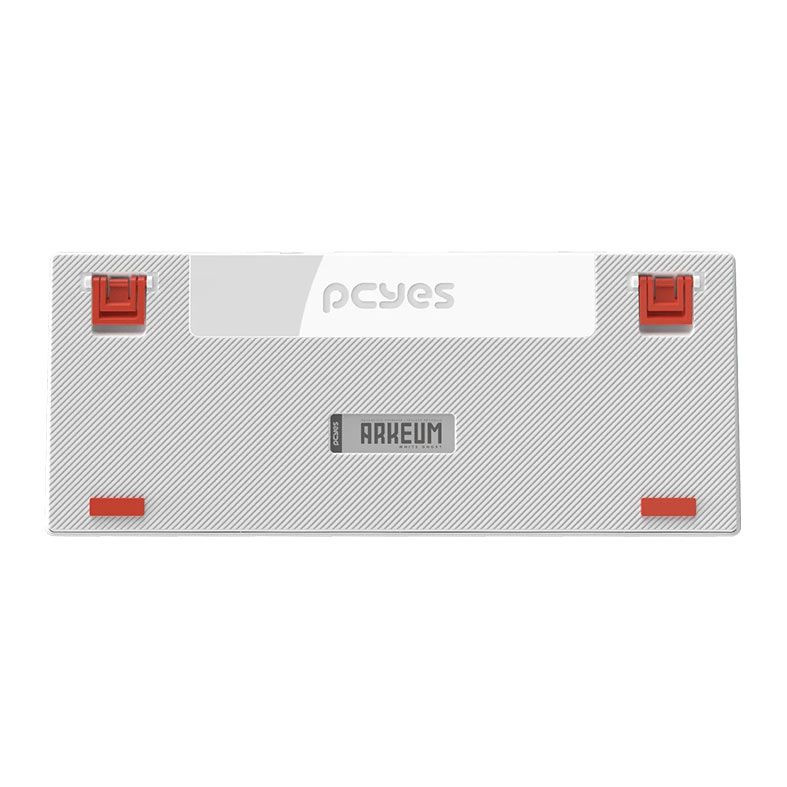 Teclado Mecanico PCYES Arkeum, 75%, Rainbow, ABNT2, Switch Blue, Branco, AKWG75BBR
