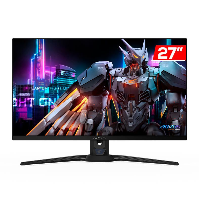 Monitor Gamer Gigabyte Aorus FO27Q5P, 27 Pol, QD-OLED, QHD, 0.03ms, 500Hz, FreeSync/G-Sync, HDMI/DP, AORUS-FO27Q5P