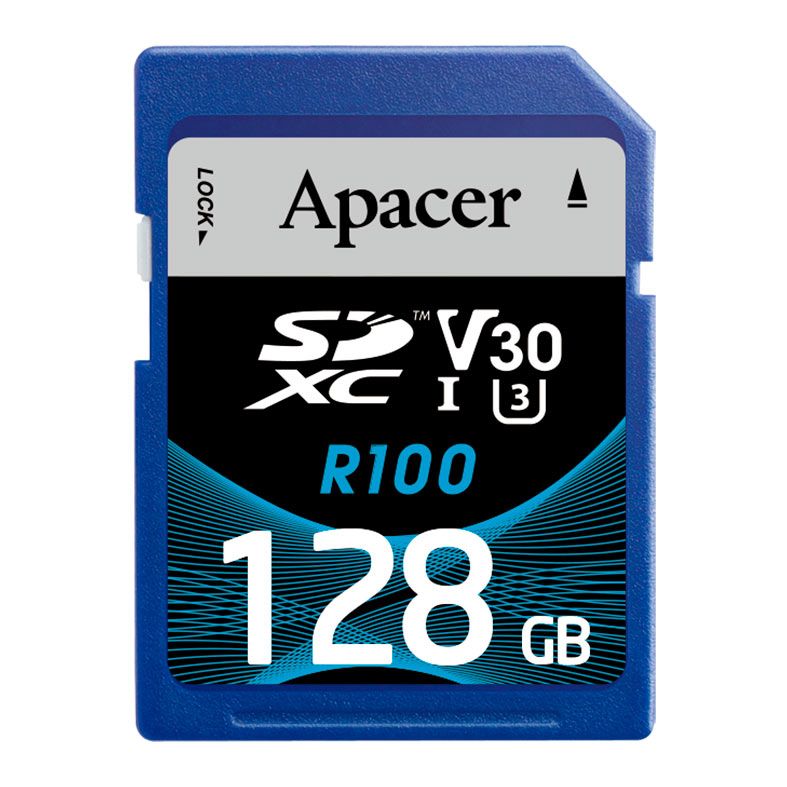 Cartao de Memoria Apacer, 128GB, SDXC, UHS-I, V30, AP128GSDXC10U7-R