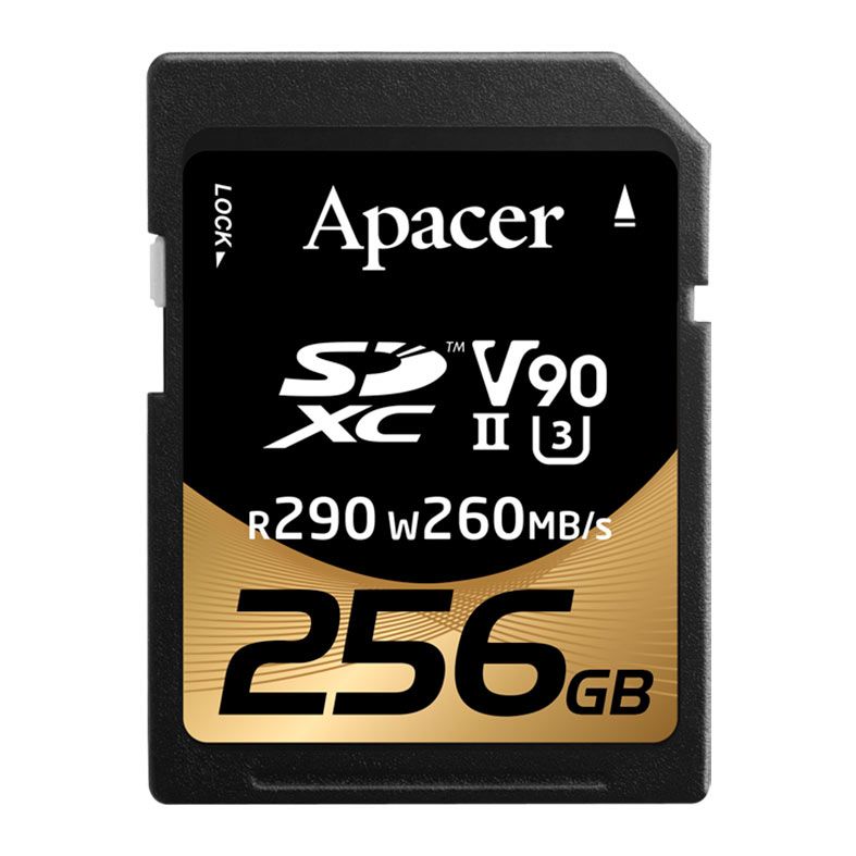 Cartao de Memoria Apacer, 256GB, SDXC, UHS-II, V90, AP256GSDXC10V9-R