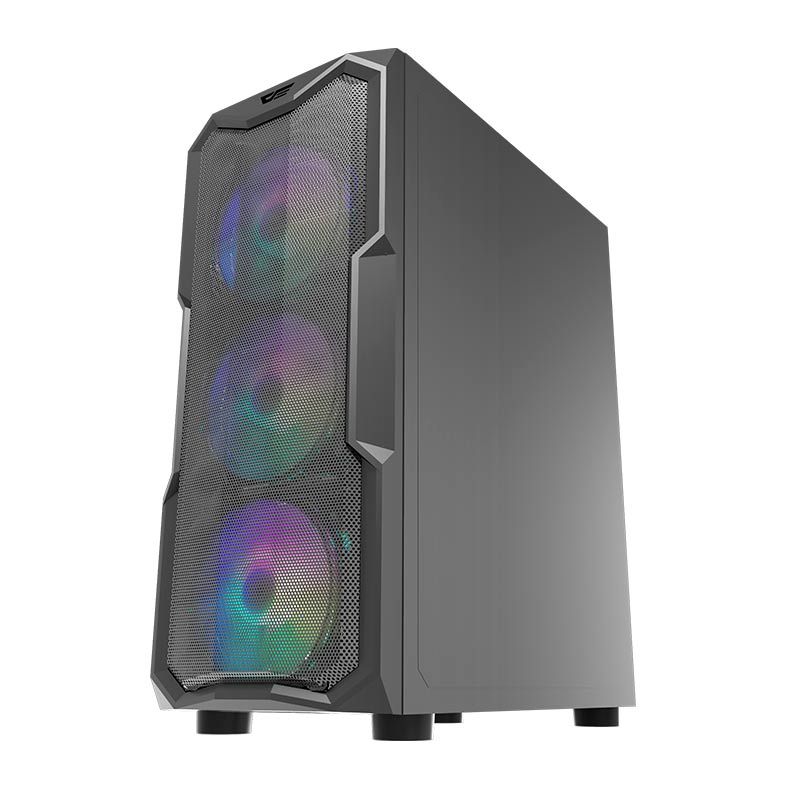 Gabinete Gamer Aigo DarkFlash Aquarius Mesh, Mid-Tower, Lateral de Acrilico, Preto, AQUARIUS-MESH