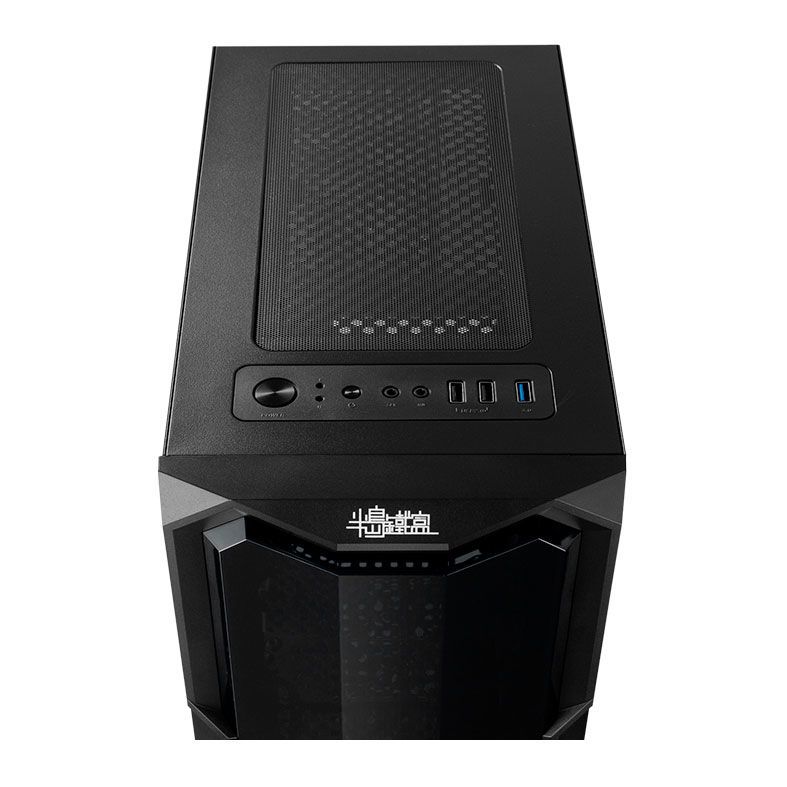 Gabinete Gamer Aigo Aquarius Preto Lateral Acrilico
