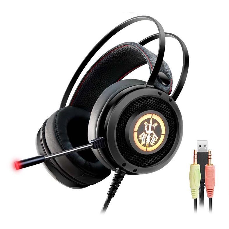 Headset Gamer K-MEX AR50, RGB, Drivers 50mm, Preto, AR5000CS35PPB0X