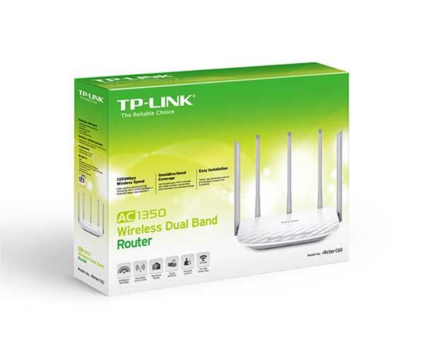 Roteador Wireless TP-Link Dual Band AC1350 2.4 e 5Ghz, Archer C60