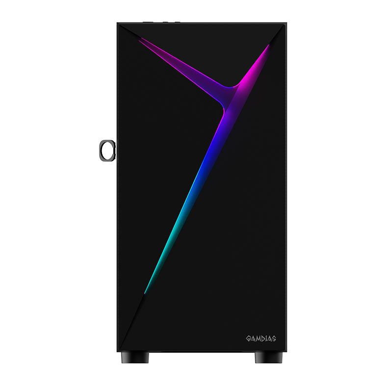 Gabinete Gamer Gamdias Argus E4 Elite, RGB, Mid-Tower, Lateral Vidro, Preto, ARGUS-E4-ELITE