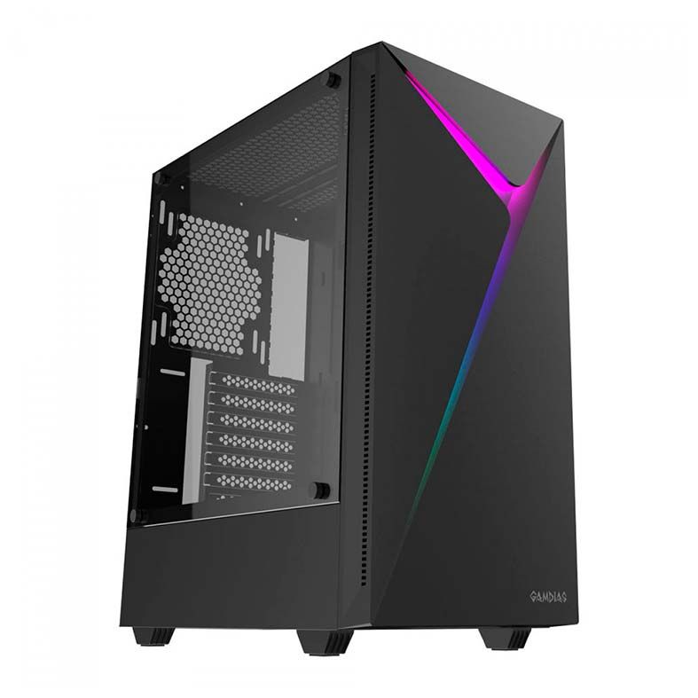 Gabinete Gamer Gamdias Argus E4 Lateral Vidro Temp Preto, ARGUS-E4