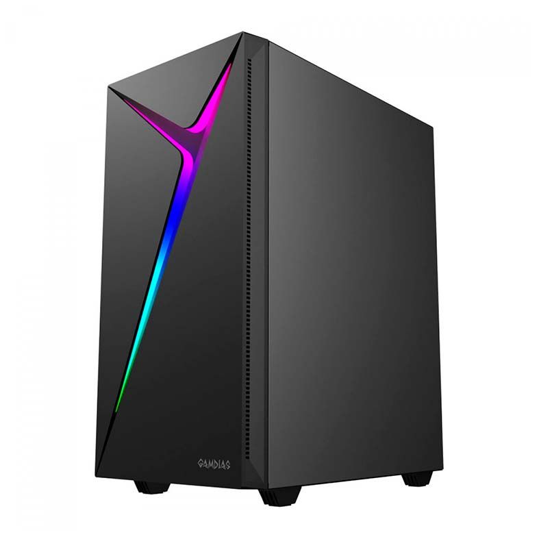 Gabinete Gamer Gamdias Argus E4 Lateral Vidro Temp Preto, ARGUS-E4
