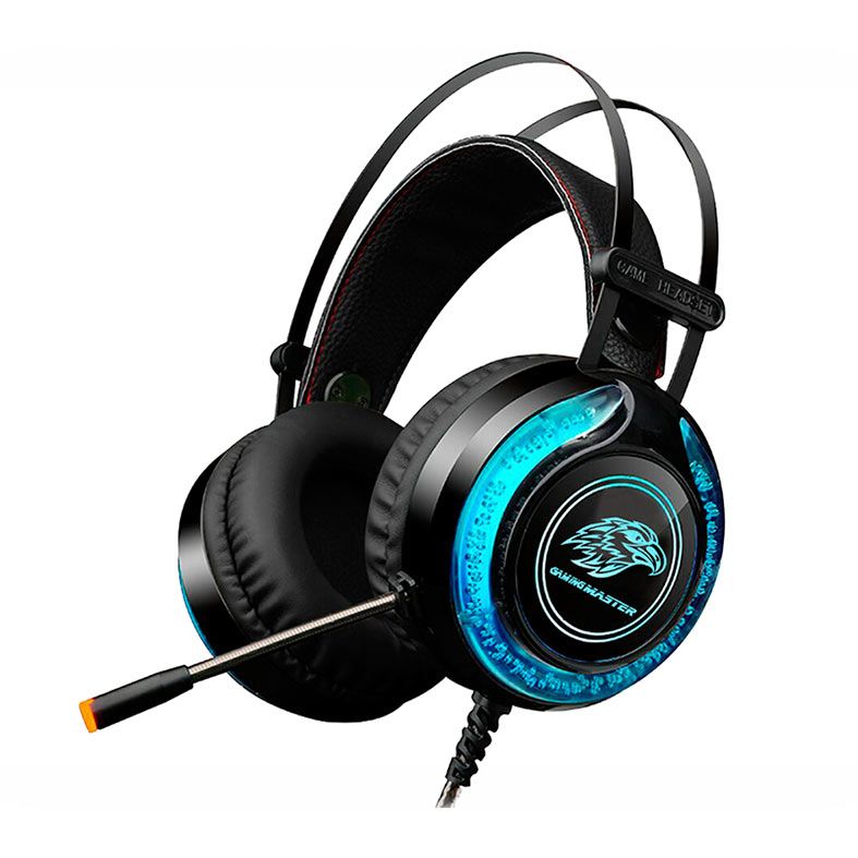 Headset Gamer K-MEX ARS9, Led Azul, Drivers 50mm, Preto, ARS9300S21PPB1X