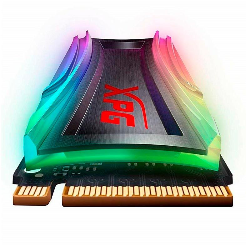 SSD Adata XPG Spectrix S40G, 256GB, M.2 2280, PCIe NVMe, Leitura 3500MB/s, Gravacao 1200MB/s, RGB, AS40G-256GT-C