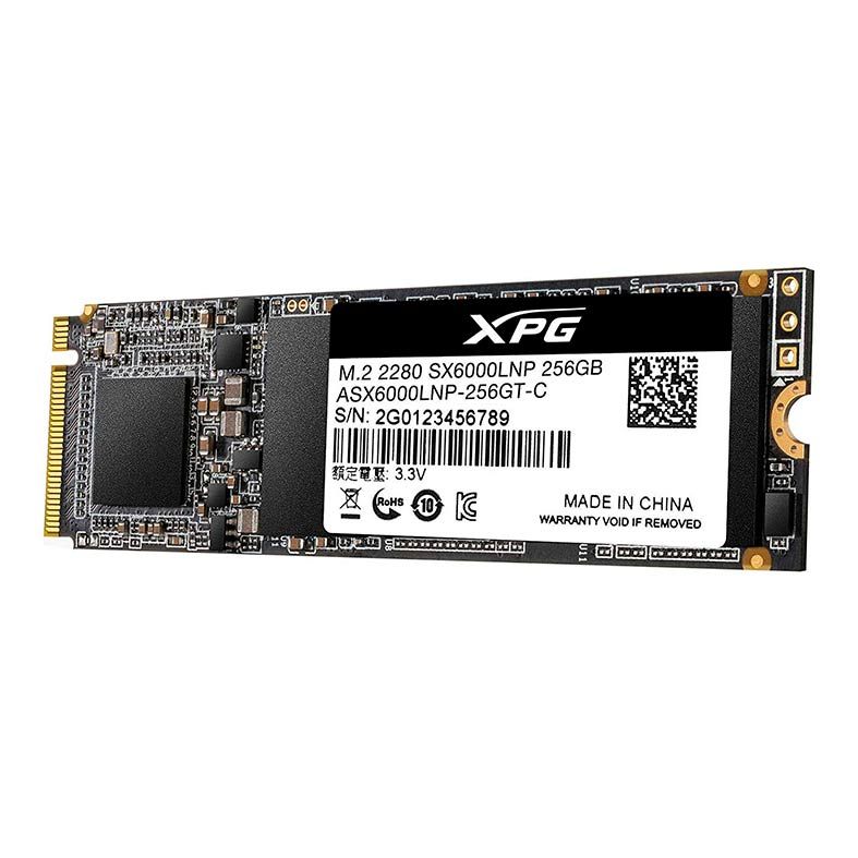 SSD Adata XPG SX6000 Lite, 256GB, M.2 2280, PCIe NVMe, Leitura 1800MB/s, Gravacao 900MB/s, ASX6000LNP-256GT-C